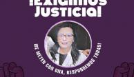 En redes sociales comparten imágenes de la doctora Azucena Calvillo para exigir justicia.