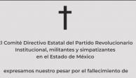 El Partido Revolucionario Institucional (PRI) en el Estado de México informó la muerte de Vargas Yáñez.