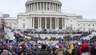 Partidarios de Trump protestan en el Capitolio, el 6 de enero de 2021 en Washington.