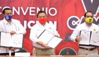 Firman PAN, PRI Y PRD coalición "Va por Campeche".