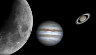 Conjunción Júpiter Saturno y Mercurio