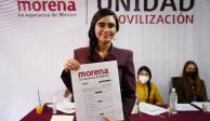 Paloma Rachel Aguilar Correa busca ser la candidata de Morena al gobierno de San Luis Potosí.