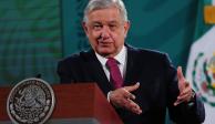 El Presidente López Obrador, ayer, en conferencia de prensa, al hablar sobre el arribo de nuevas dosis.