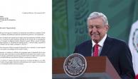 Carta del presidente Andrés Manuel López Obrador (AMLO) dirigida a Joe Biden.