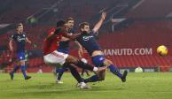 Una acción del duelo entre Manchester United y Southampton
