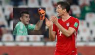 Nahuel Guzmán le reclamó a Robert Lewandowski por una supuesta mano en el gol de la Final del Mundial de Clubes