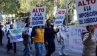 El movimiento “Unidos por la Verdad México” marcha contra las medidas sanitarias, en diciembre pasado.