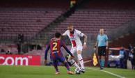 Una acción del duelo entre Barcelona y PSG
