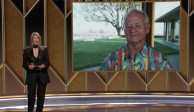 Bill Murray durante la transmisión de los Globos de Oro 2021.
