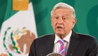 López Obrador, en conferencia de prensa matutina, ayer.