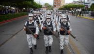 Elementos de la Guardia Nacional desplegados ayer en Tuxtla Gutiérrez.