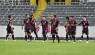 Jugadores del Tricolor Sub 23 celebran un gol en el Preolímpico de Concacaf rumbo a Tokio 2020.