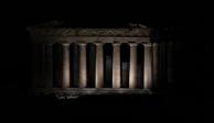 El antiguo Partenón justo antes de que se apagaran las luces con motivo de la Hora del Planeta