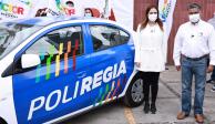 La candidata de Morena por la gubernatura de Nuevo León, Clara Luz Flores Carrales, presentó el modelo PoliRegia.