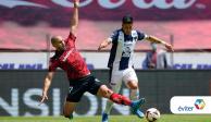 Una acción del duelo entre Toluca y Monterrey de la Liga MX