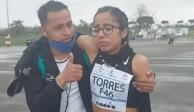 La mexicana Daniela Torres en su llegada a la meta