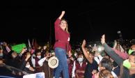 Lorena Cuéllar Cisneros, candidata al gobierno de Tlaxcala de la coalición Juntos Haremos Historia.