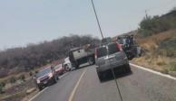 La Secretaría de Seguridad Pública del Estado no ha dado información respecto a estos bloqueos en la&nbsp;carretera de Apatzingán-Buenavista.&nbsp;