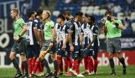 Jugadores del Monterrey el pasado 15 de abril después de su triunfo sobre el Atlético Pantoja en la Concachampions.
