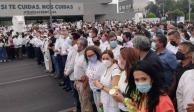 Cientos de estudiantes protestaron este martes en Guadalajara, Jalisco.