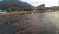 Autopista México-Puebla inundada