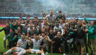 Jugadores de Santos festejan el título del Clausura 2018, el más reciente de la institución en la Liga MX.