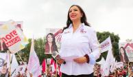 Patricia Durán Reveles, candidata a la presidencia de Naucalpan por la coalición Juntos Hacemos Historia..