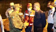 El gobernador de Coahuila,&nbsp;Miguel Ángel Riquelme, quien acudió a dar seguimiento a los trabajos de rescate para localizar a los siete trabajadores que quedaron atrapados en la mina de Múzquiz el pasado 4 de junio