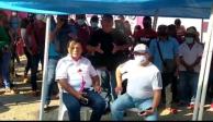 Activistas exigieron la destitución de dos trabajadores del INE en Guerrero.