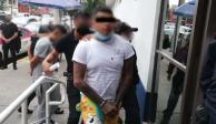 Las cuatro personas fueron detenidos en la calle Panaderos esquina Carpintería, en la colonia Morelos, alcaldía Venustiano Carranza.