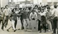 Estudiantes durante la manifestación del 10 de junio de 1971.