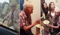 Un hombre de 108 años de edad fue acogido por una joven y su familia, luego de que lo encontraran viviendo en condición de calle