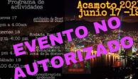 De acuerdo con una invitación que circula en redes sociales, el "Acamoto 2021" se realizaría del 17 al 19 de junio en el puerto de Acapulco..