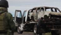 En la imagen se observa el vehículo en el que viajaba la familia LeBarón el día del ataque.&nbsp;