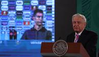 Andrés Manuel López Obrador, durante la conferencia matutina mostró imagen del futbolista Cristiano Ronaldo.