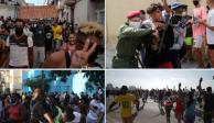 Las imágenes muestran el inicio de un estallido social en Cuba