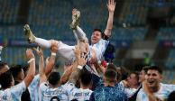 Messi celebra título con Argentina