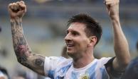 Lionel Messi celebra en Maracaná después del triunfo de Argentina sobre Brasil en la final de la Copa América el pasado 10 de julio.