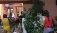 Vecinos trataron de evitar que la policía se llevara la planta