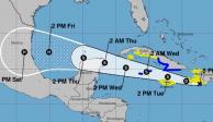 Alerta azul en Quintana Roo por el paso de la tormenta "Grace"