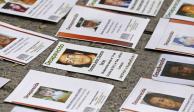 Carteles con fotos de personas desaparecidas&nbsp; en el marco del Día Internacional de la Victimas de Desapariciones Forzadas en 2020.