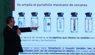 El canciller Marcelo Ebrard en conferencia de prensa matutina explica el portafolio de vacunas contra COVID con las que cuenta México.