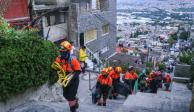 Distintos cuerpos de auxilio fueron desplegados en el Cerro del Chiquihuite para realizar labores de búsqueda y rescate.