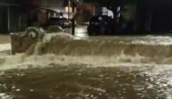 Las lluvias causaron inundaciones en las zonas aledañas a San Juan del Río, en Querétaro.