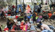 Campamento de caribeños en Del Río, en espera de asilo en EU.