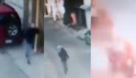 Un hombre dejó un paquete bomba en la puerta de un domicilio de Real de Guadalupe, Puebla.