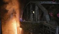 El incendio en el puente histórico de Roma provocó el colapso de un tramo de cerca de siete metros de largo de una pasarela exterior de la estructura