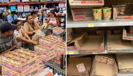 En redes sociales se difundieron imágenes de supuestas compras de pánico de sopas instatáneas, entre las que destaca la popular Maruchan.