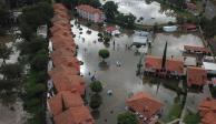 Inundación en Tequisquiapan, Querétaro, registrada el pasado 19 de septiembre.