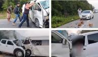 Cinco personas murieron en un choque carretero registrado en Quintana Roo
